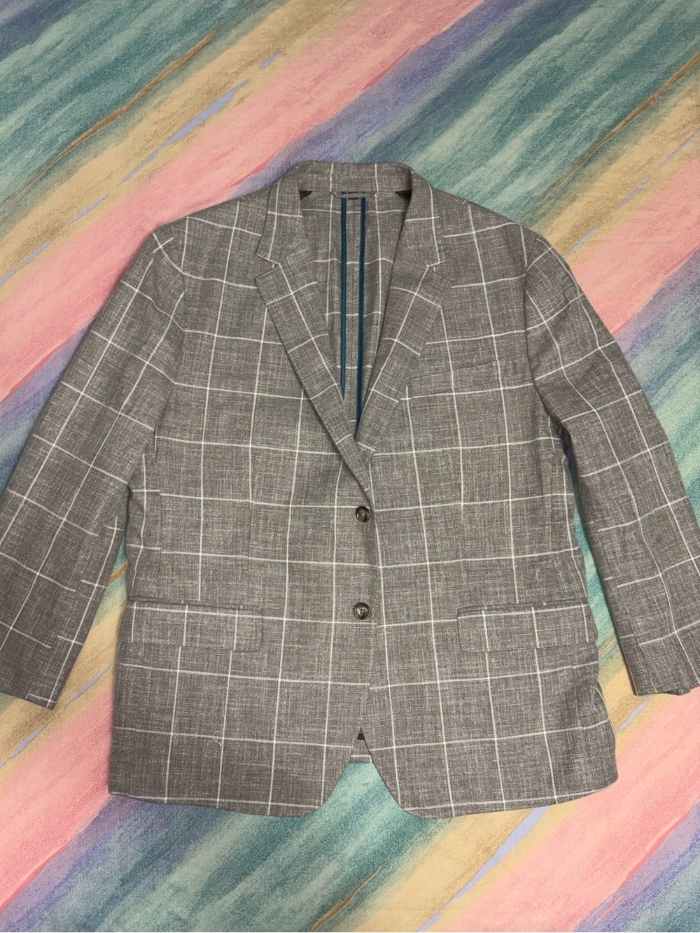 Bonobos Standard Fit  Plaid cotton Blazer Size 46S